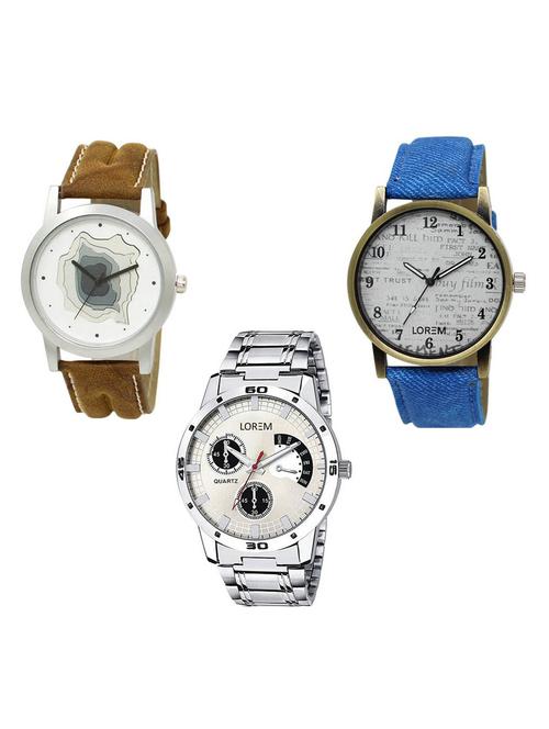 set of 3 analog watch combo -(lk-09-28-101) - 15685423 - Very Small Image - 1