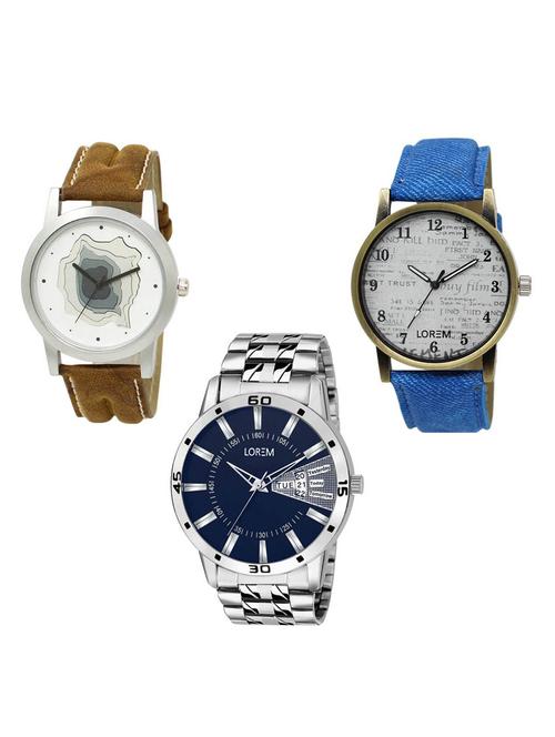 set of 3 analog watch combo -(lk-09-28-102) - 15685425 - Very Small Image - 1