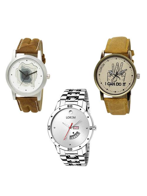 set of 3 analog watch combo -(lk-09-30-103) - 15685439 - Very Small Image - 1