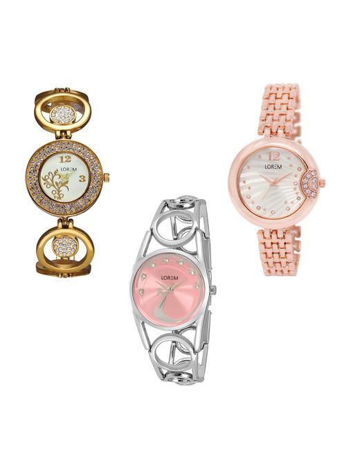 set of 3 analog watch combo -(lk204-228-233) - 15685442 - Very Small Image - 1