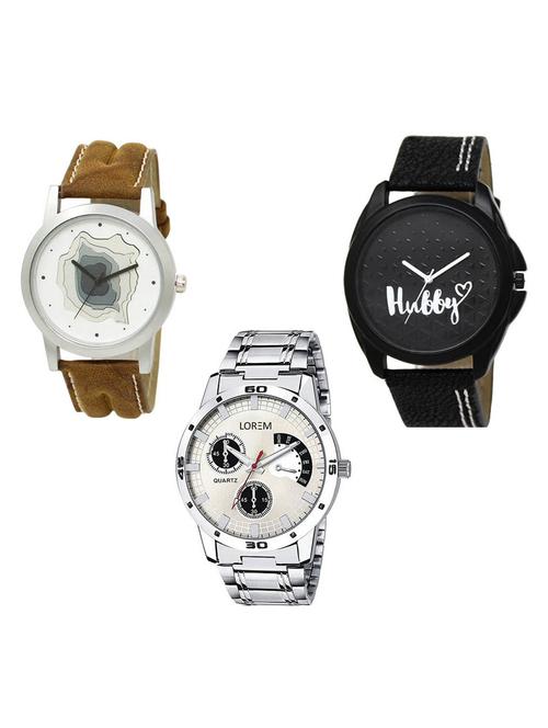 set of 3 analog watch combo -(lk-09-31-101) - 15685443 - Very Small Image - 1