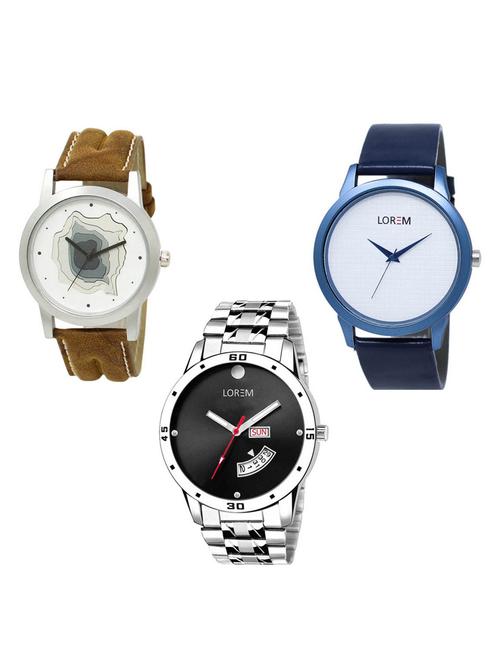 set of 3 analog watch combo -(lk-09-33-104) - 15685462 - Very Small Image - 1