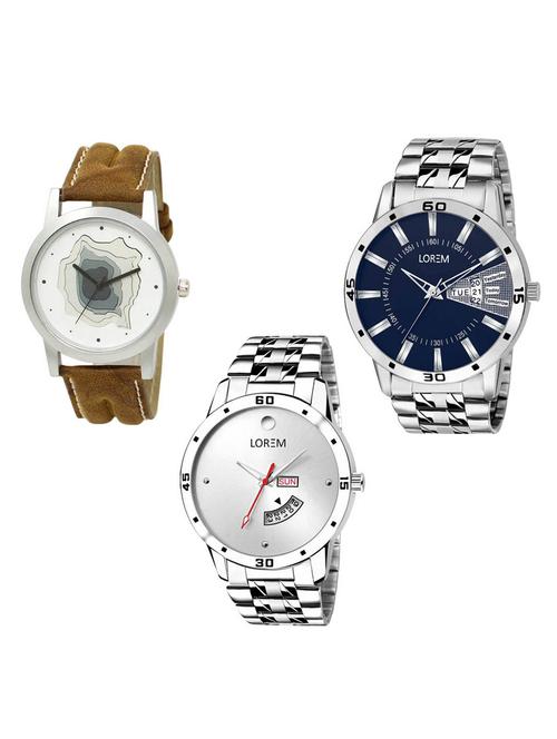 set of 3 analog watch combo -(lk-09-102-103) - 15685476 - Very Small Image - 1