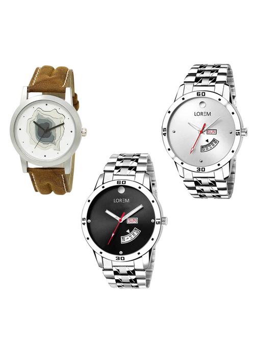 set of 3 analog watch combo -(lk-09-103-104) - 15685479 - Very Small Image - 1