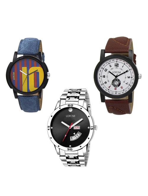 set of 3 analog watch combo -(lk-10-11-104) - 15685486 - Very Small Image - 1