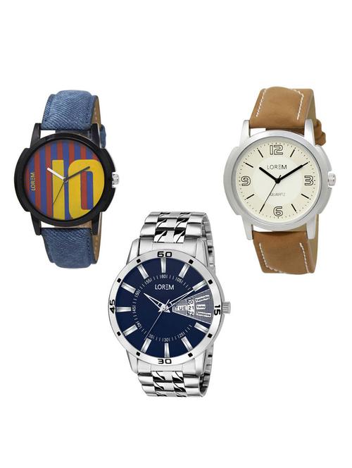 set of 3 analog watch combo -(lk-10-16-102) - 15685518 - Very Small Image - 1