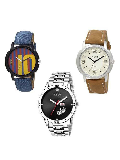 set of 3 analog watch combo -(lk-10-16-104) - 15685521 - Very Small Image - 1