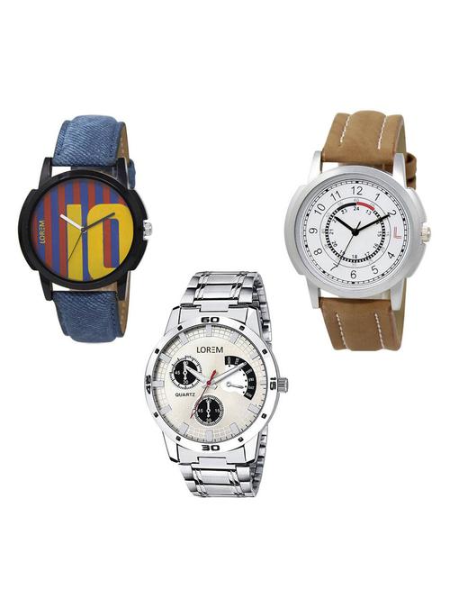 set of 3 analog watch combo -(lk-10-17-101) - 15685524 - Very Small Image - 1
