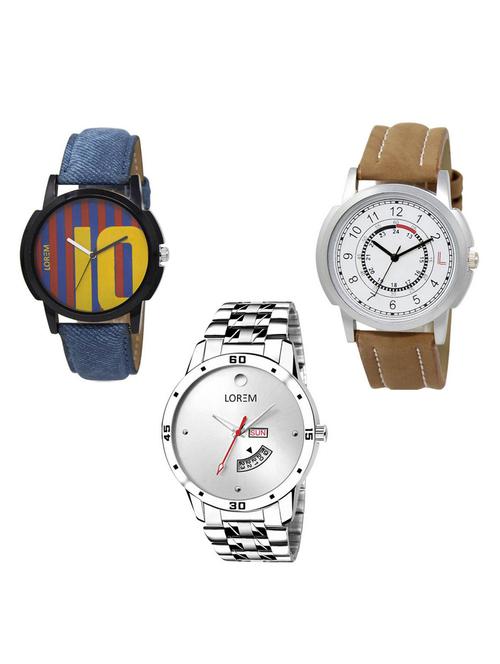 set of 3 analog watch combo -(lk-10-17-103) - 15685527 - Very Small Image - 1