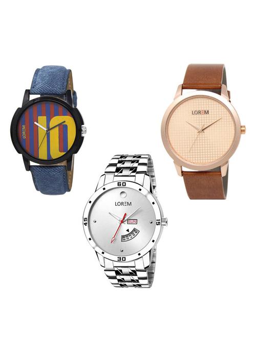 set of 3 analog watch combo -(lk-10-34-103) - 15685672 - Very Small Image - 1
