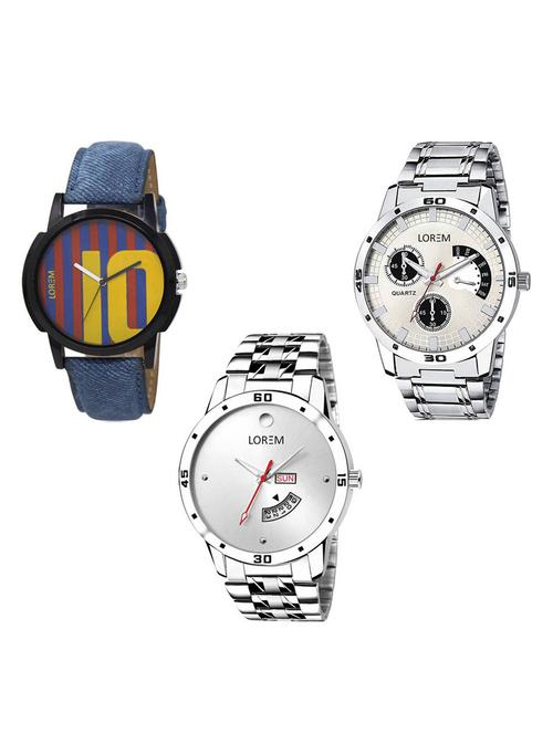 set of 3 analog watch combo -(lk-10-101-103) - 15685678 - Very Small Image - 1