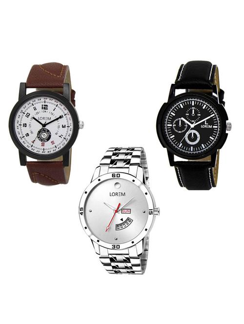 set of 3 analog watch combo -(lk-11-13-103) - 15685698 - Very Small Image - 1