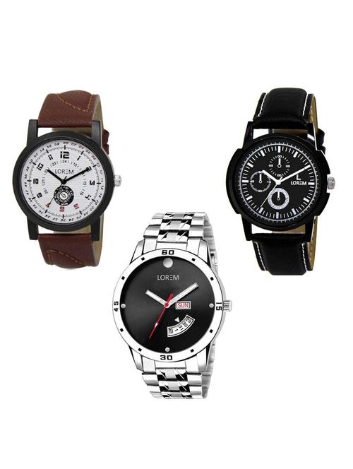 set of 3 analog watch combo -(lk-11-13-104) - 15685699 - Very Small Image - 1