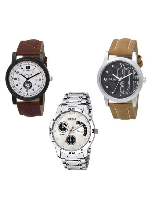 set of 3 analog watch combo -(lk-11-14-101) - 15685702 - Very Small Image - 1