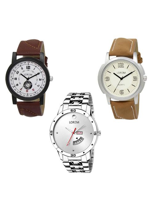 set of 3 analog watch combo -(lk-11-16-103) - 15685720 - Very Small Image - 1