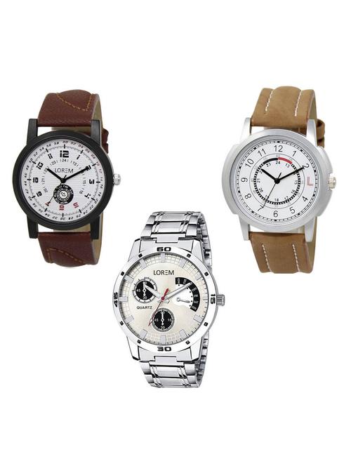 set of 3 analog watch combo -(lk-11-17-101) - 15685724 - Very Small Image - 1