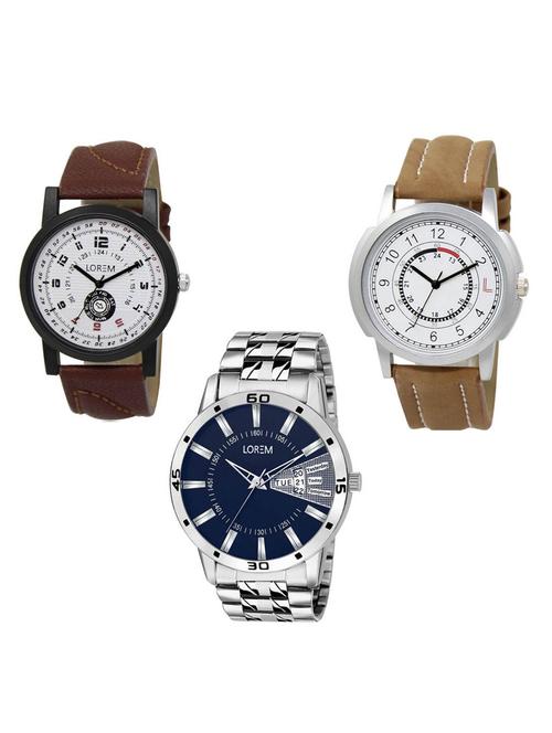 set of 3 analog watch combo -(lk-11-17-102) - 15685726 - Very Small Image - 1