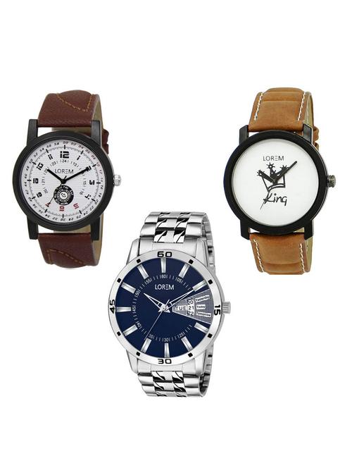 set of 3 analog watch combo -(lk-11-18-102) - 15685733 - Very Small Image - 1