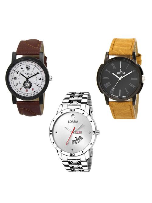 set of 3 analog watch combo -(lk-11-19-103) - 15685742 - Very Small Image - 1