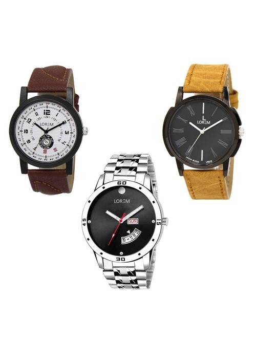 set of 3 analog watch combo -(lk-11-19-104) - 15685744 - Very Small Image - 1