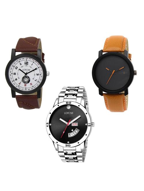 set of 3 analog watch combo -(lk-11-20-104) - 15685751 - Very Small Image - 1
