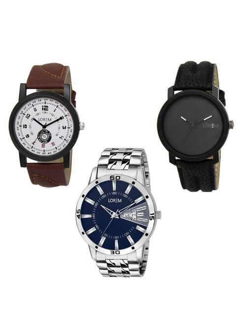 set of 3 analog watch combo -(lk-11-21-102) - 15685755 - Very Small Image - 1