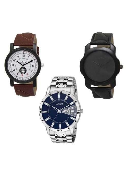 set of 3 analog watch combo -(lk-11-22-102) - 15685762 - Very Small Image - 1