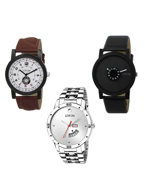 set of 3 analog watch combo -(lk-11-25-103) - 15685786 - Very Small Image - 1