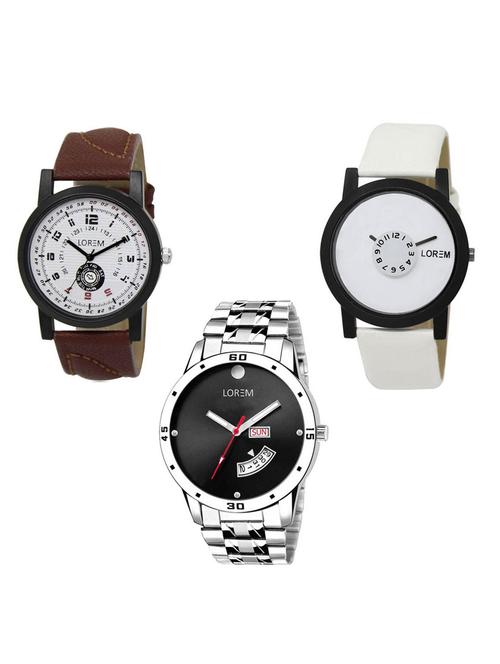 set of 3 analog watch combo -(lk-11-26-104) - 15685794 - Very Small Image - 1