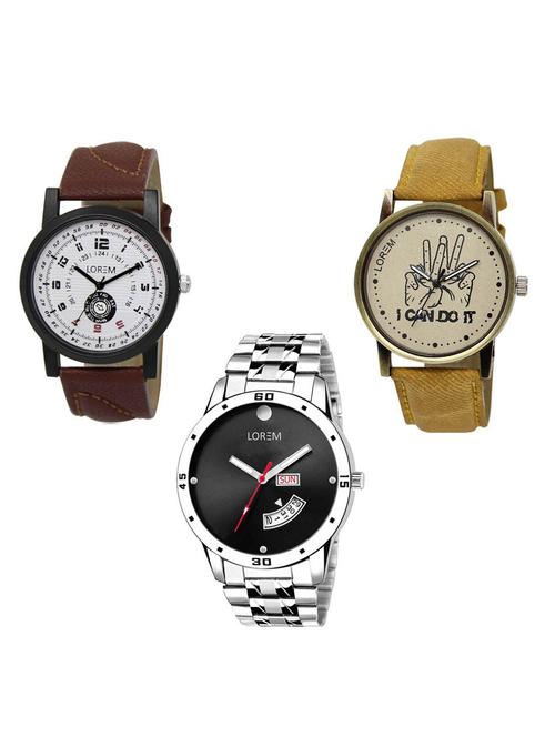 set of 3 analog watch combo -(lk-11-30-104) - 15685823 - Very Small Image - 1