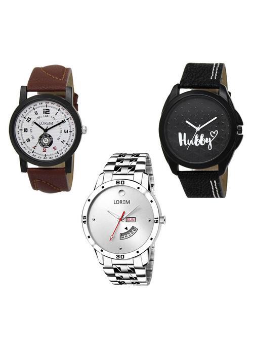 set of 3 analog watch combo -(lk-11-31-103) - 15685828 - Very Small Image - 1