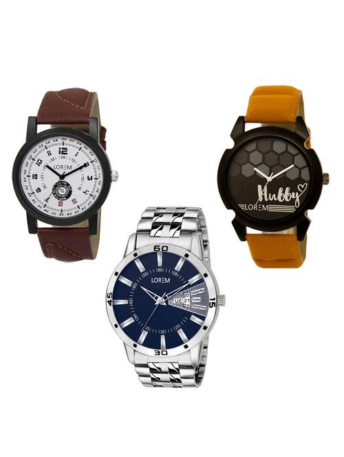 set of 3 analog watch combo -(lk-11-32-102) - 15685833 - Very Small Image - 1