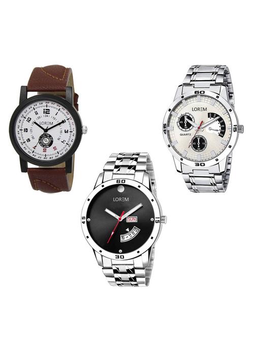 set of 3 analog watch combo -(lk-11-101-104) - 15685855 - Very Small Image - 1
