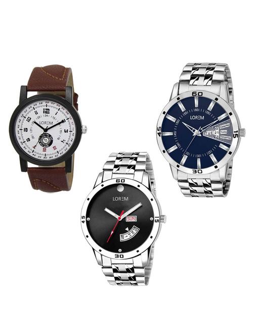 set of 3 analog watch combo -(lk-11-102-104) - 15685859 - Very Small Image - 1