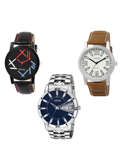 set of 3 analog watch combo -(lk-12-15-102) - 15685878 - Very Small Image - 1