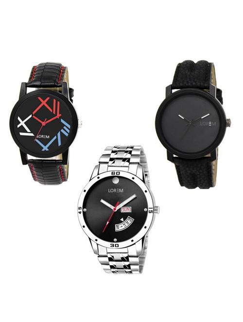 set of 3 analog watch combo -(lk-12-21-104) - 15685924 - Very Small Image - 1