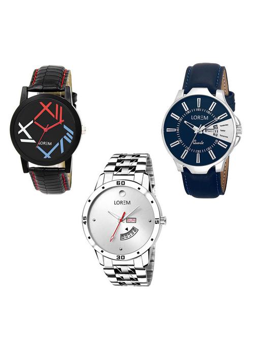 set of 3 analog watch combo -(lk-12-23-103) - 15685935 - Very Small Image - 1