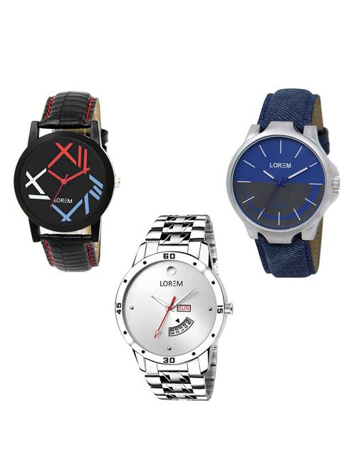 set of 3 analog watch combo -(lk-12-24-103) - 15685941 - Very Small Image - 1