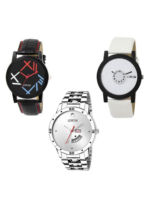 set of 3 analog watch combo -(lk-12-26-103) - 15685952 - Very Small Image - 1