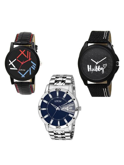 set of 3 analog watch combo -(lk-12-31-102) - 15685971 - Very Small Image - 1