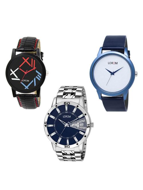 set of 3 analog watch combo -(lk-12-33-102) - 15685985 - Very Small Image - 1