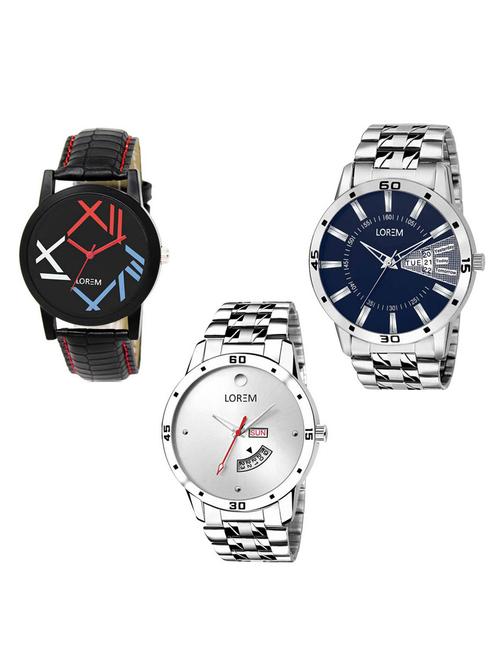 set of 3 analog watch combo -(lk-12-102-103) - 15686001 - Very Small Image - 1