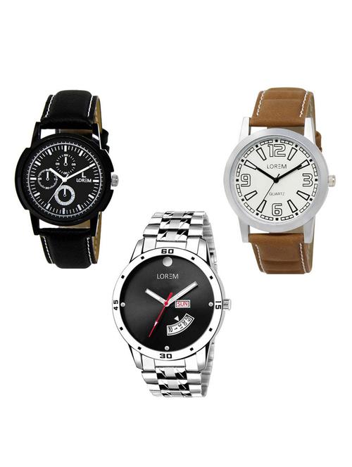 set of 3 analog watch combo -(lk-13-15-104) - 15686019 - Very Small Image - 1