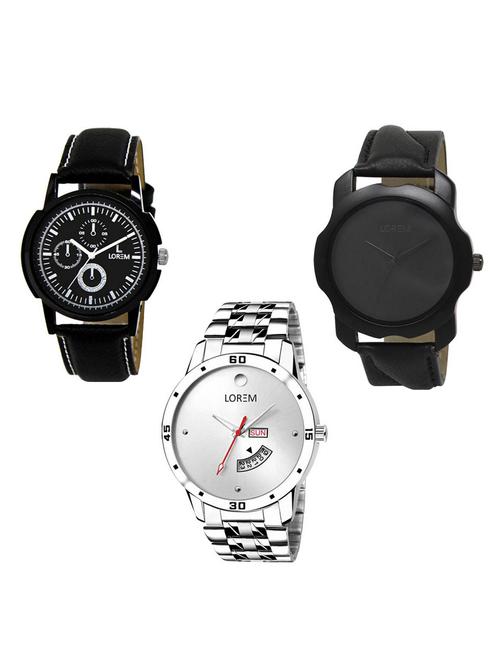 set of 3 analog watch combo -(lk-13-22-103) - 15686094 - Very Small Image - 1
