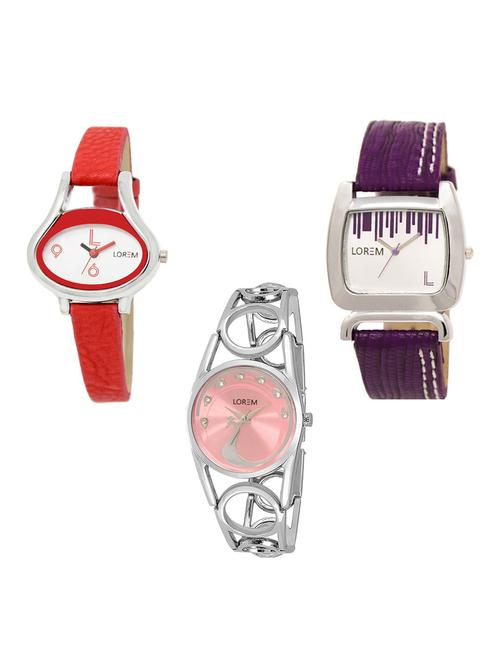 set of 3 analog watch combo -(lk206-207-233) - 15686135 - Very Small Image - 1