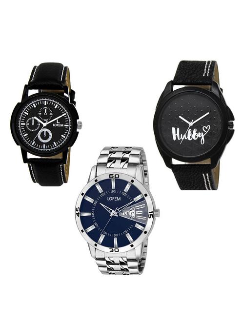 set of 3 analog watch combo -(lk-13-31-102) - 15686155 - Very Small Image - 1