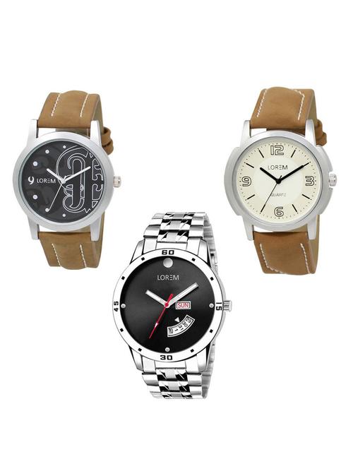set of 3 analog watch combo -(lk-14-16-104) - 15686206 - Very Small Image - 1