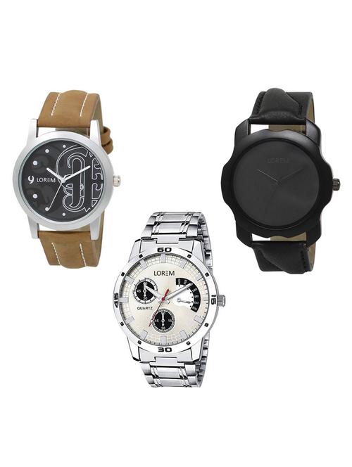 set of 3 analog watch combo -(lk-14-22-101) - 15686245 - Very Small Image - 1