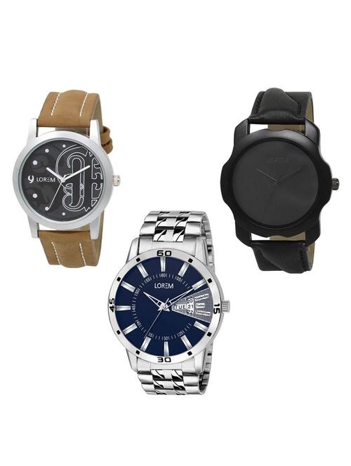 set of 3 analog watch combo -(lk-14-22-102) - 15686246 - Very Small Image - 1