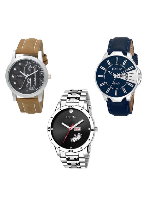 set of 3 analog watch combo -(lk-14-23-104) - 15686257 - Very Small Image - 1